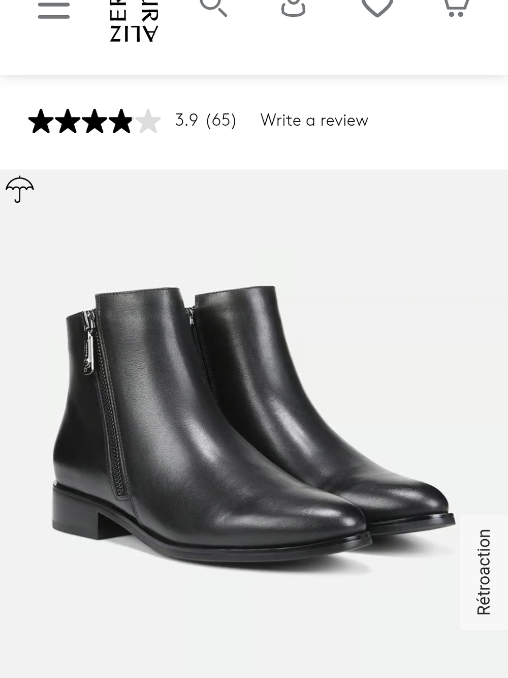 Blondo Black Smooth Leather Side-Zip Ankle Booties